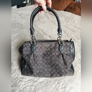 Coach Black and Gray Signature Tote Bag